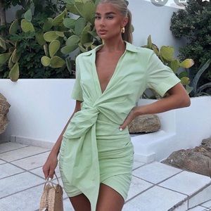 Zara Apple Poplin Mini Dress